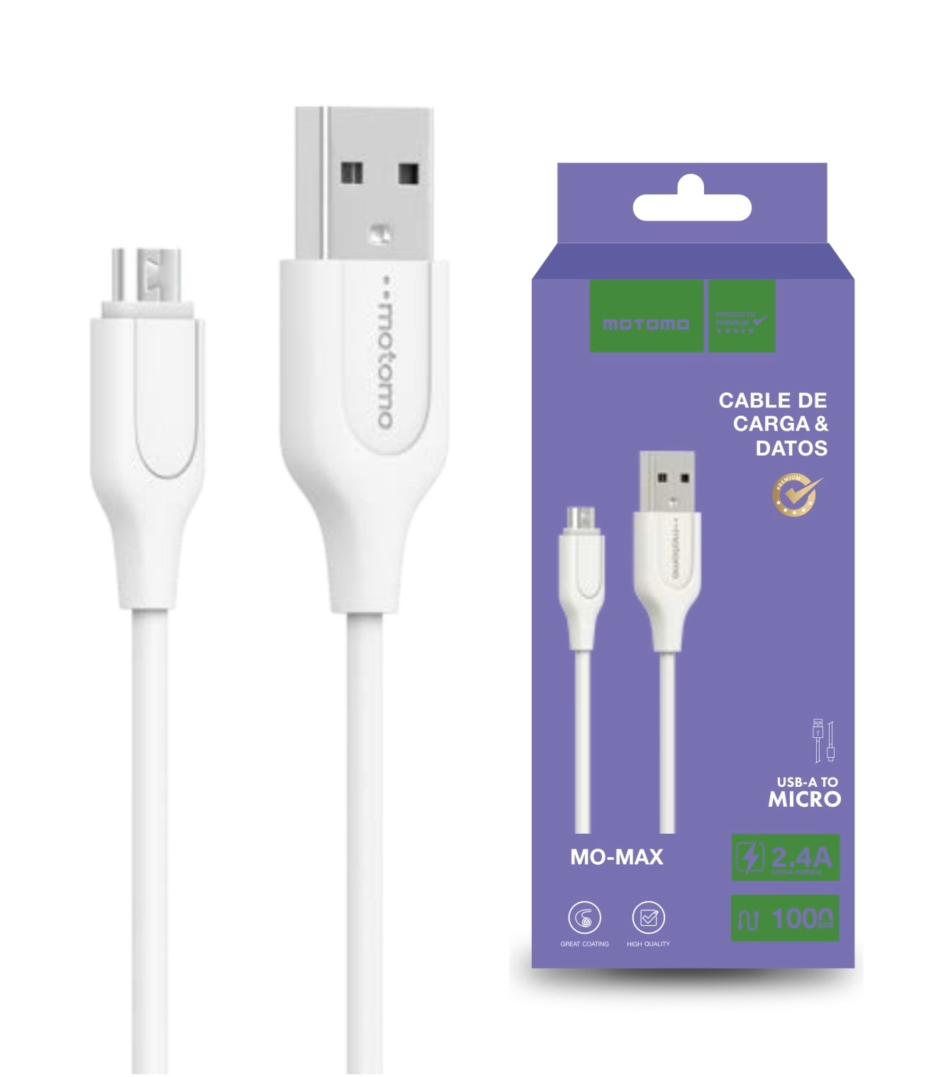 Cable de Carga de USB a Micro USB / V8