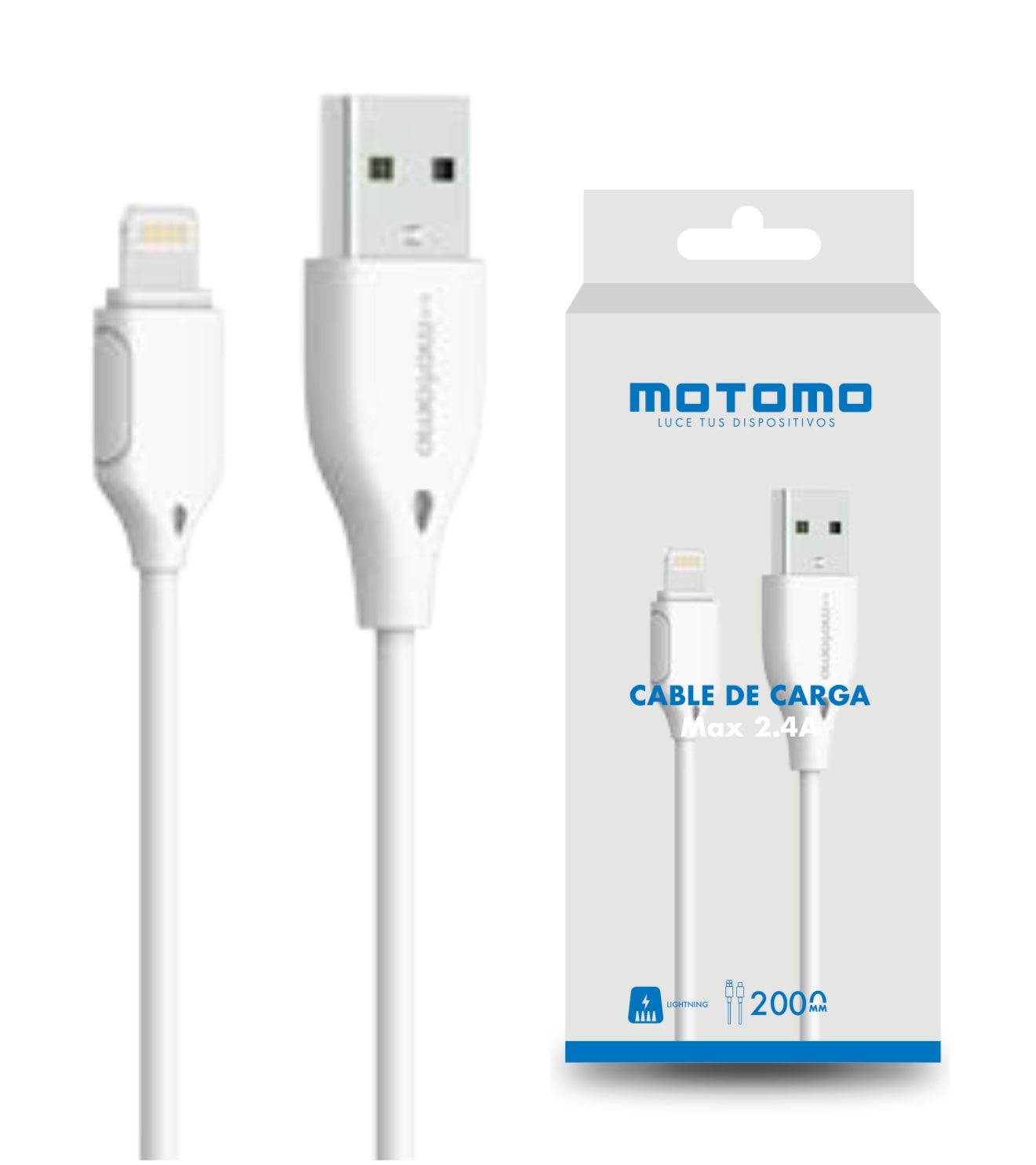 Cable de Carga de USB a Lightning / IOS 2 metros